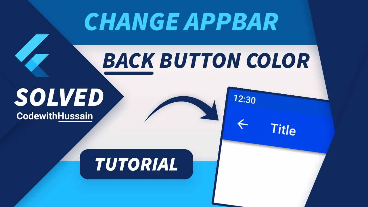 Flutter Change Appbar back button