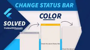 Flutter change Status bar color