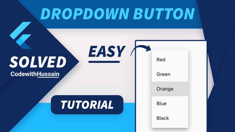 How to create dropdown button in flutter