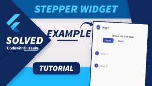 How to use stepper widget in flutter
